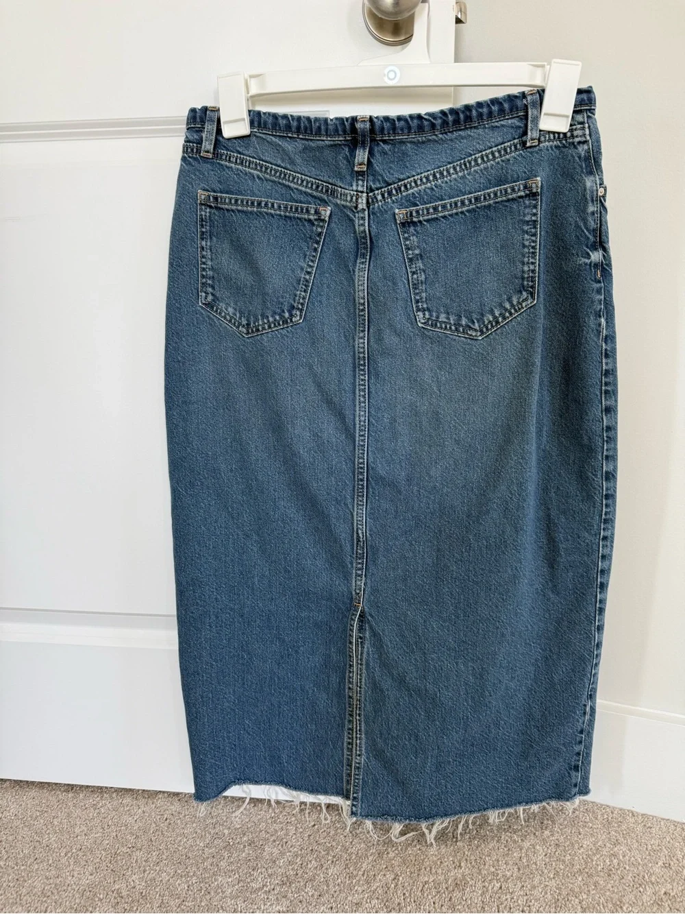Cotton On High-Waist Denim Pencil Skirt in Classic Blue
